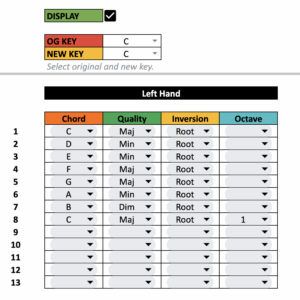 EZR PIANO CHORD TRANSPOSER